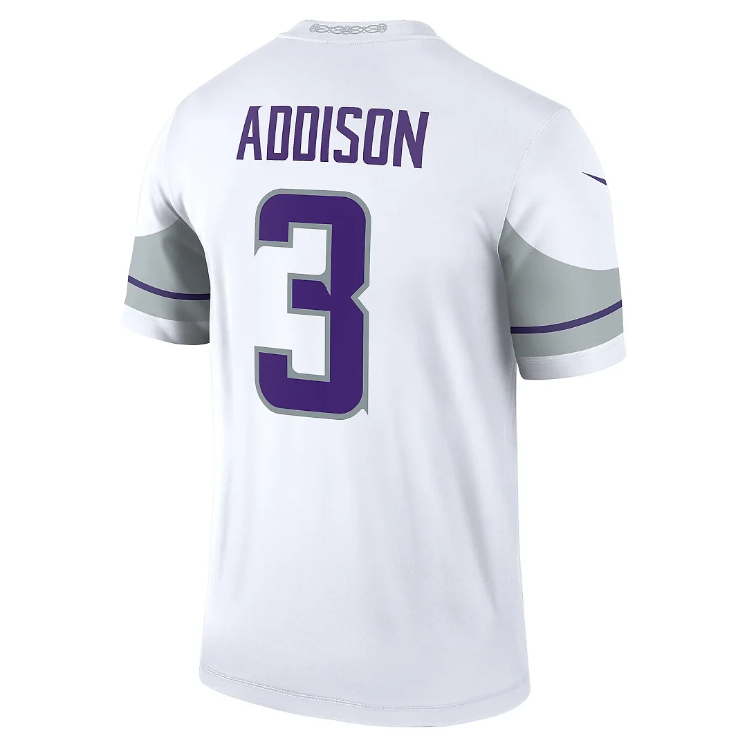 Zennovawear Jordan Addison Minnesota Vikings Legend Player Performance Top - White