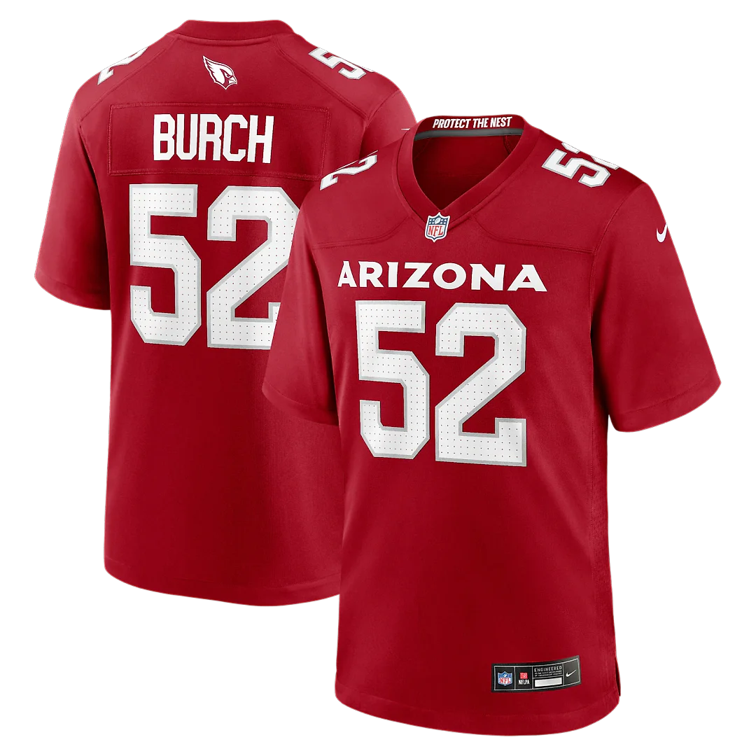 Zennovawear Jordan Burch Arizona Cardinals Team Game Jersey - Cardinal