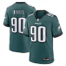 Zennovawear Jordan Davis Philadelphia Eagles Team Game Jersey - Midnight Green