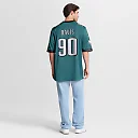 Zennovawear Jordan Davis Philadelphia Eagles Team Game Jersey - Midnight Green