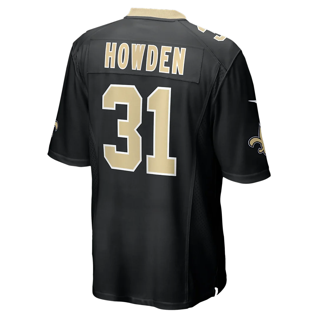 Zennovawear Jordan Howden New Orleans Saints Team Game Jersey - Black