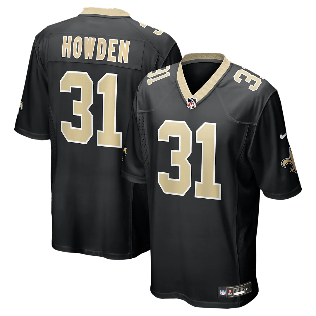 Zennovawear Jordan Howden New Orleans Saints Team Game Jersey - Black