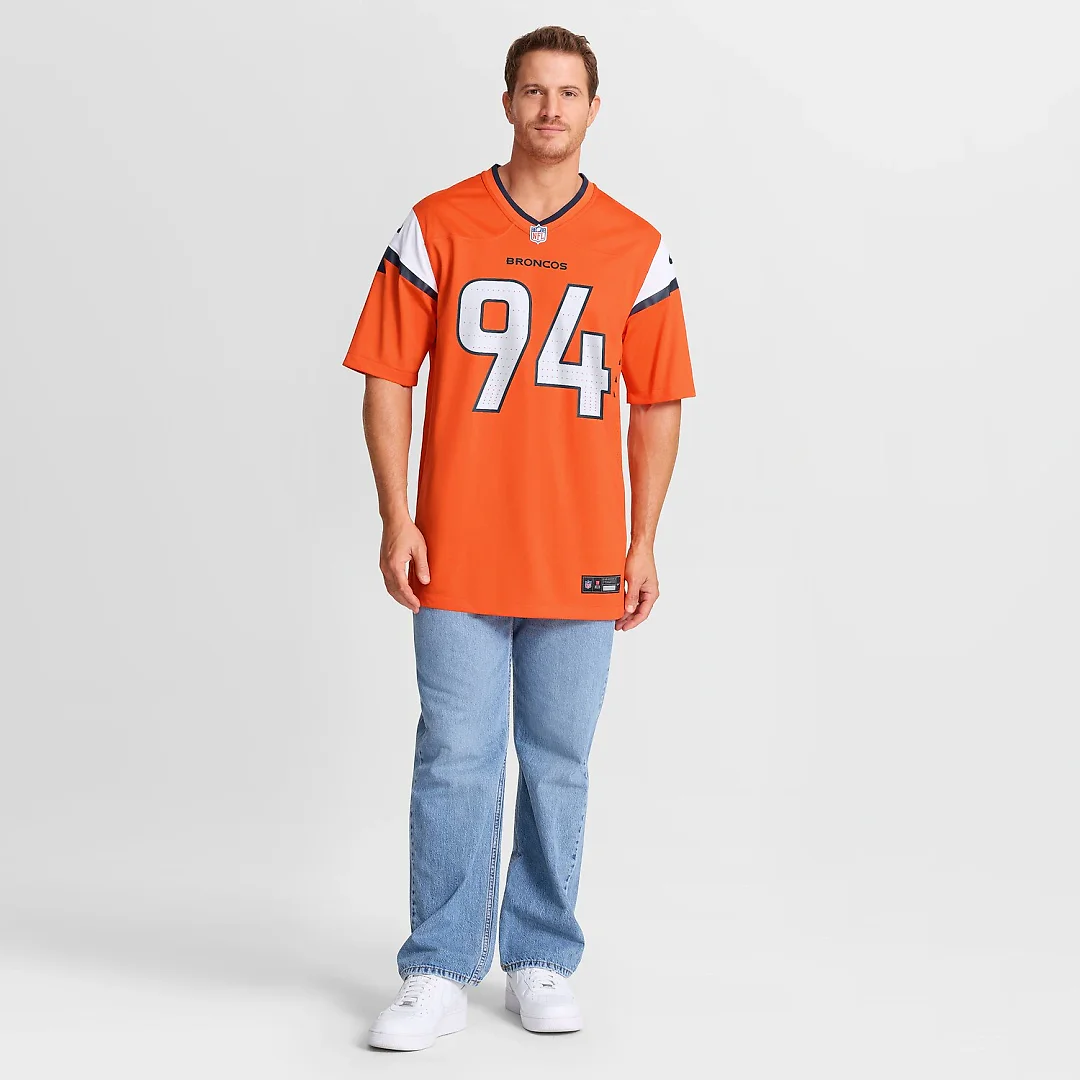 Zennovawear Jordan Jackson Denver Broncos Team Game Jersey - Orange