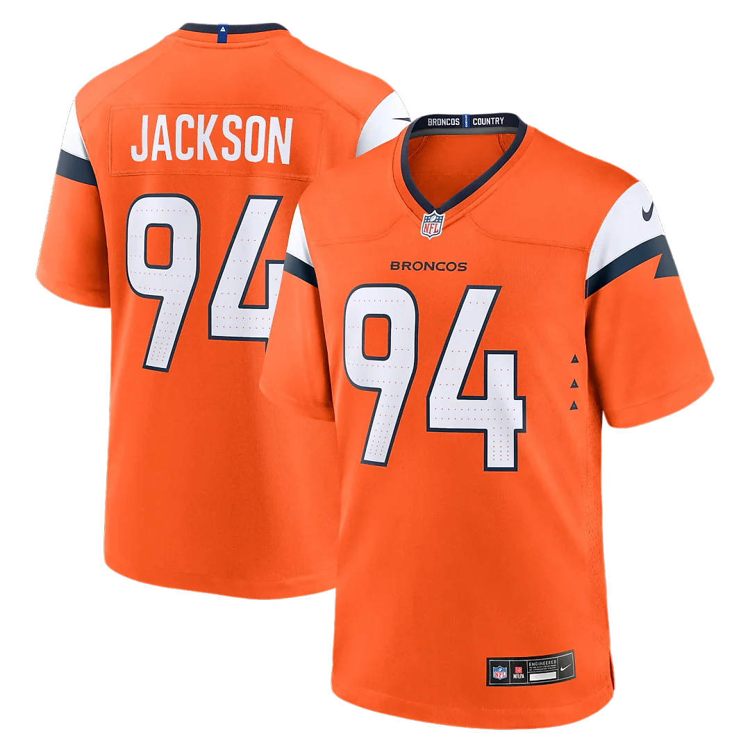 Zennovawear Jordan Jackson Denver Broncos Team Game Jersey - Orange