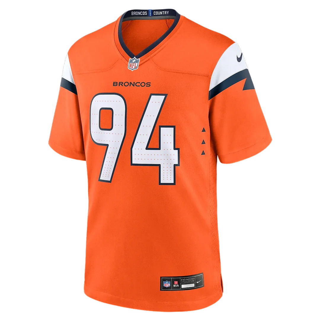 Zennovawear Jordan Jackson Denver Broncos Team Game Jersey - Orange