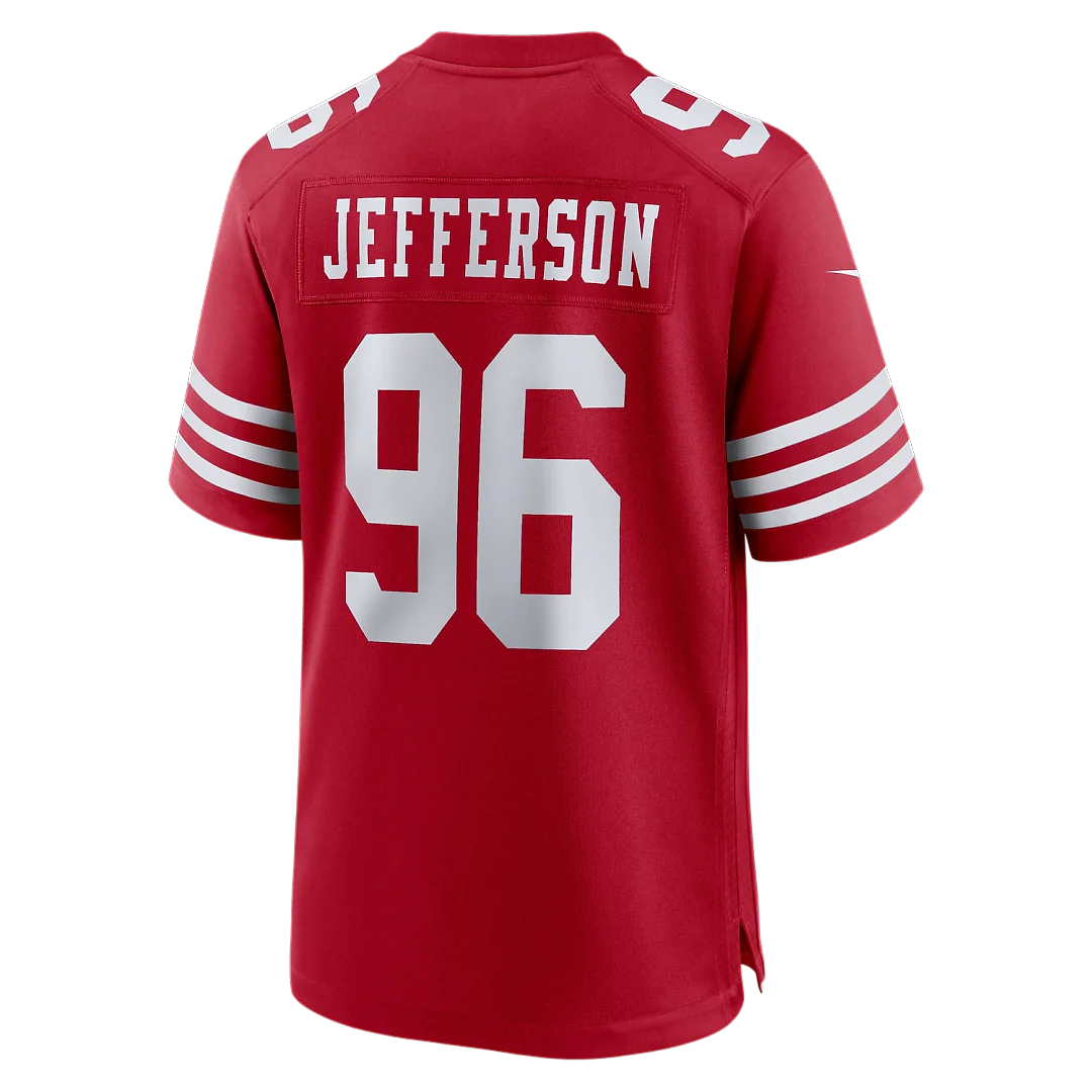 Zennovawear Jordan Jefferson San Francisco 49ers Team Game Jersey - Scarlet