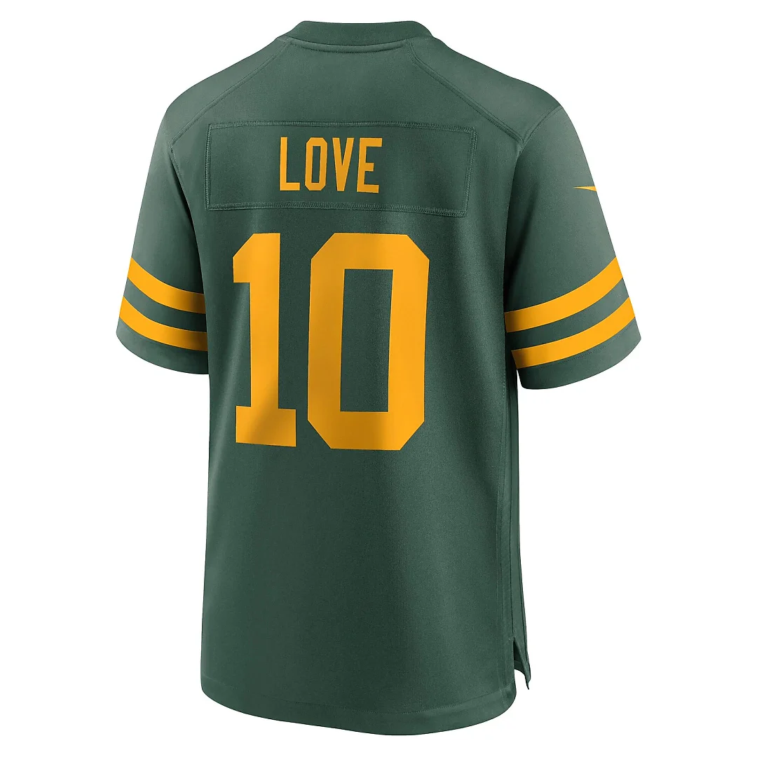 Zennovawear Jordan Love Green Bay Packers Alternate Game Jersey - Green