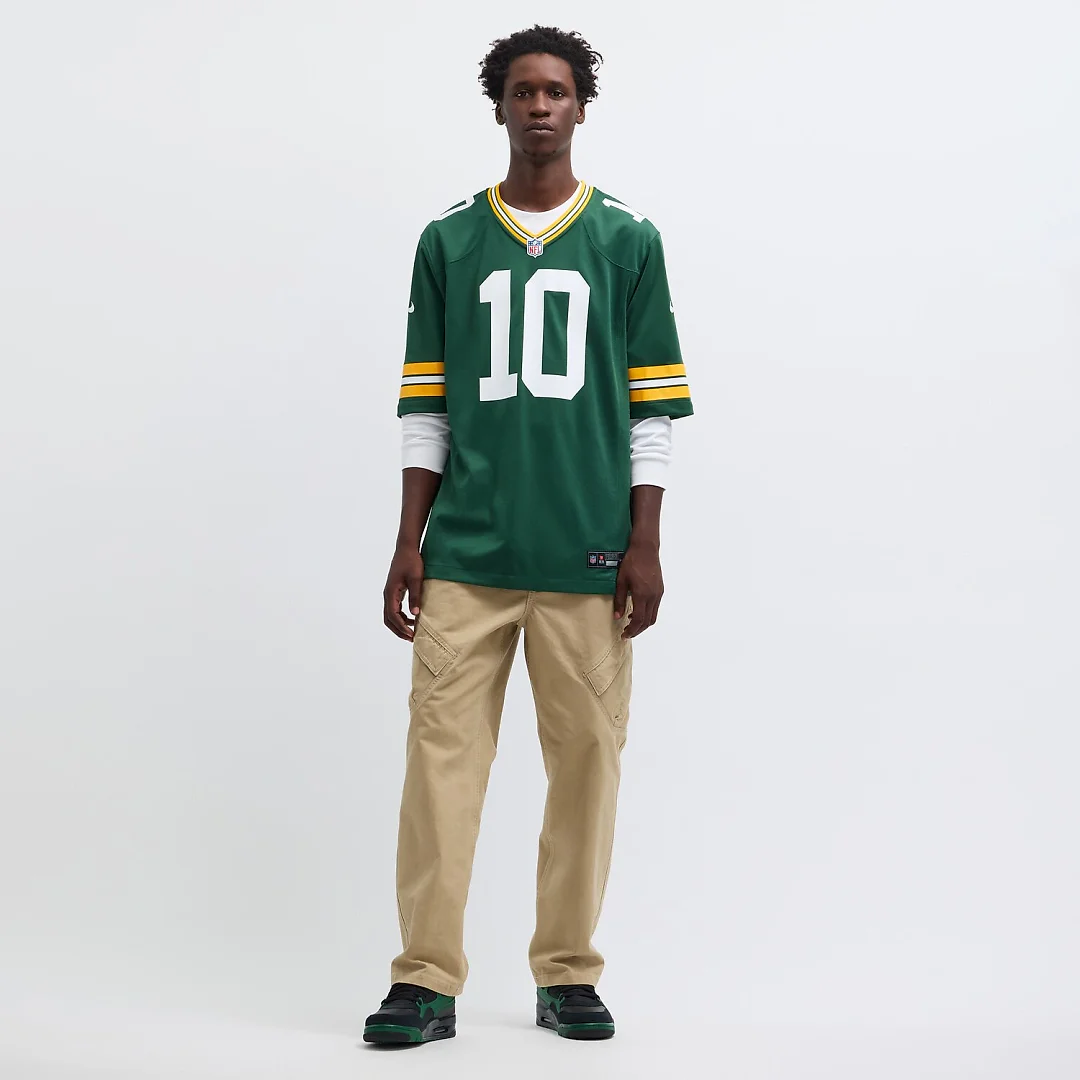 Zennovawear Jordan Love Green Bay Packers Player Game Jersey - Green