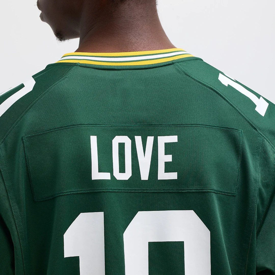Zennovawear Jordan Love Green Bay Packers Player Game Jersey - Green