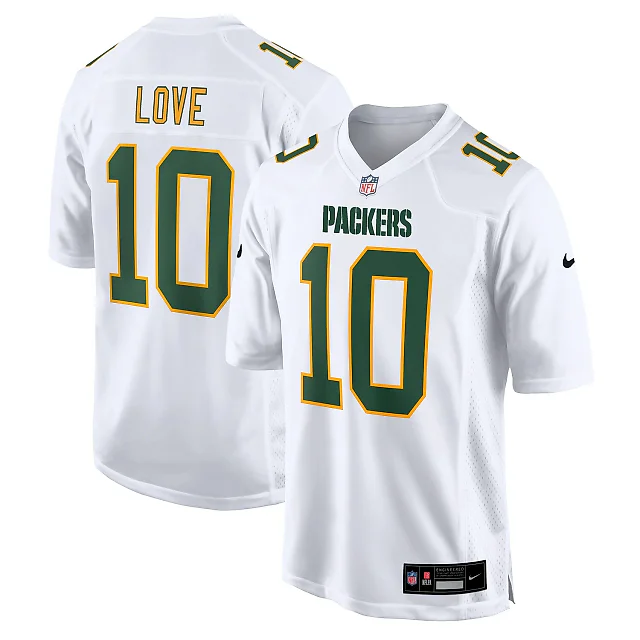 Zennovawear Jordan Love Green Bay Packers Fashion Game Jersey - White
