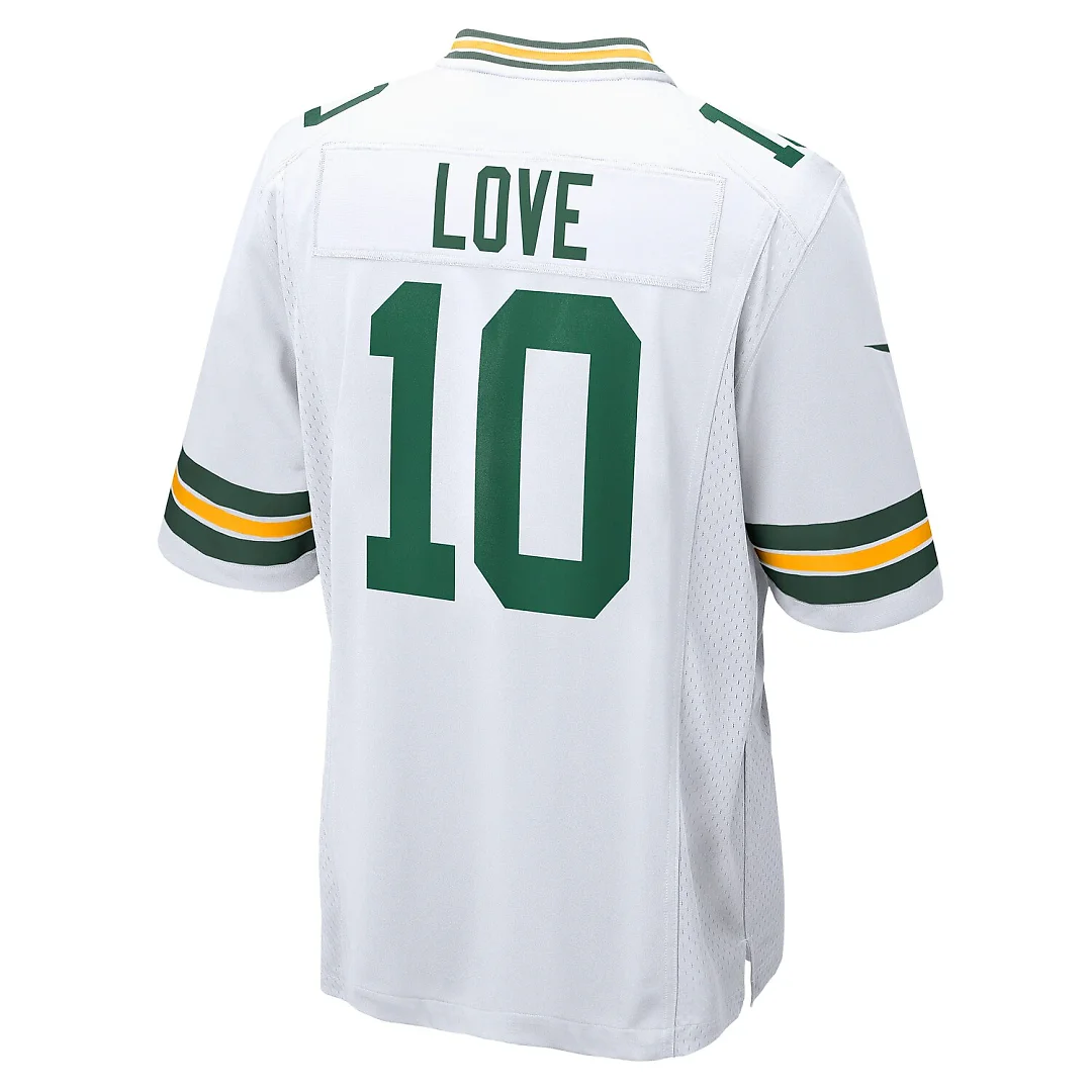 Zennovawear Jordan Love Green Bay Packers Game Jersey - White