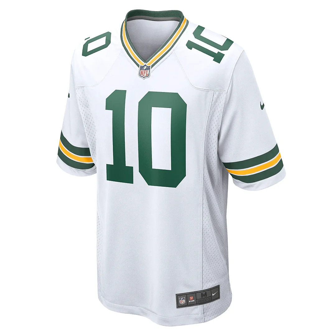 Zennovawear Jordan Love Green Bay Packers Game Jersey - White