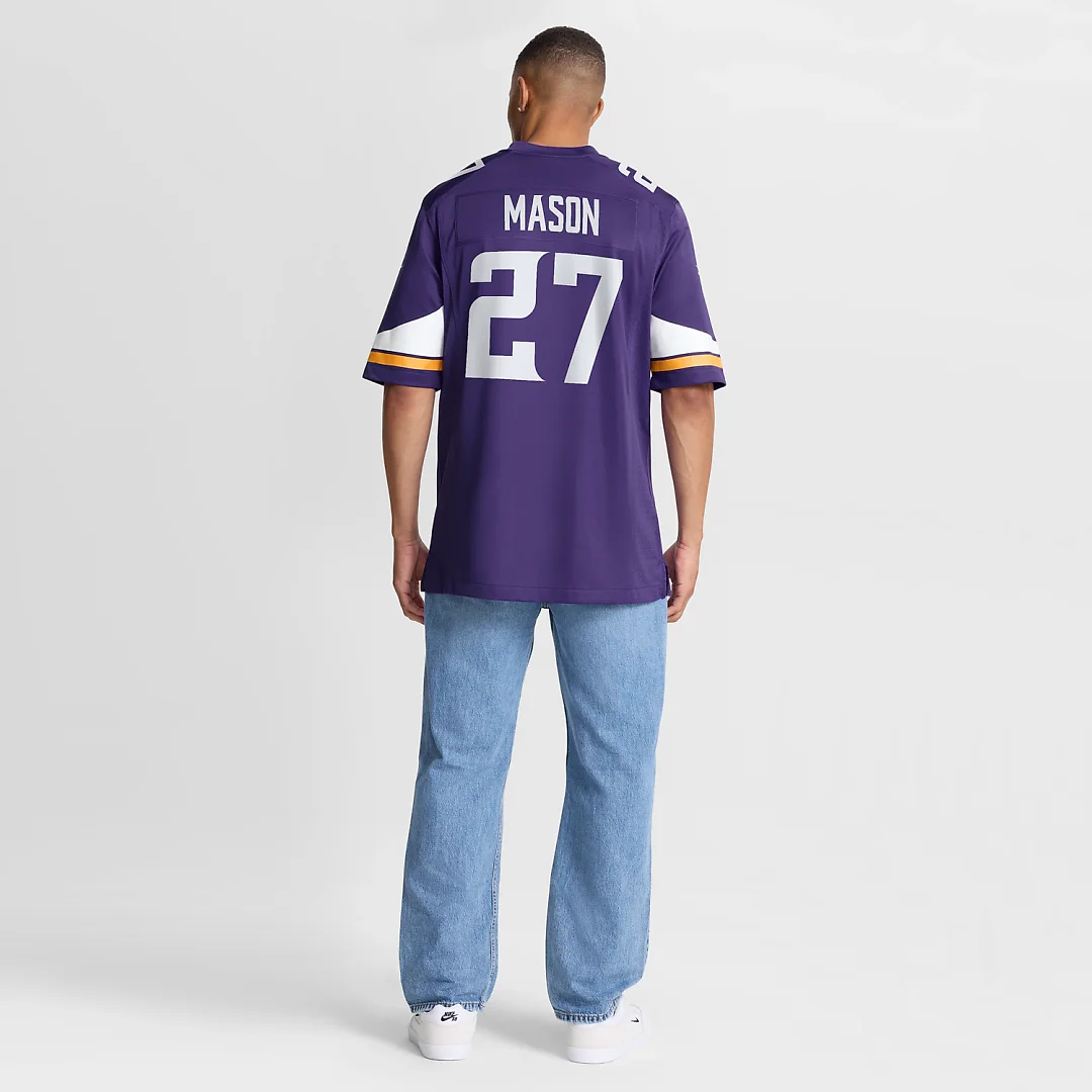 Zennovawear Jordan Mason Minnesota Vikings Team Game Jersey - Purple