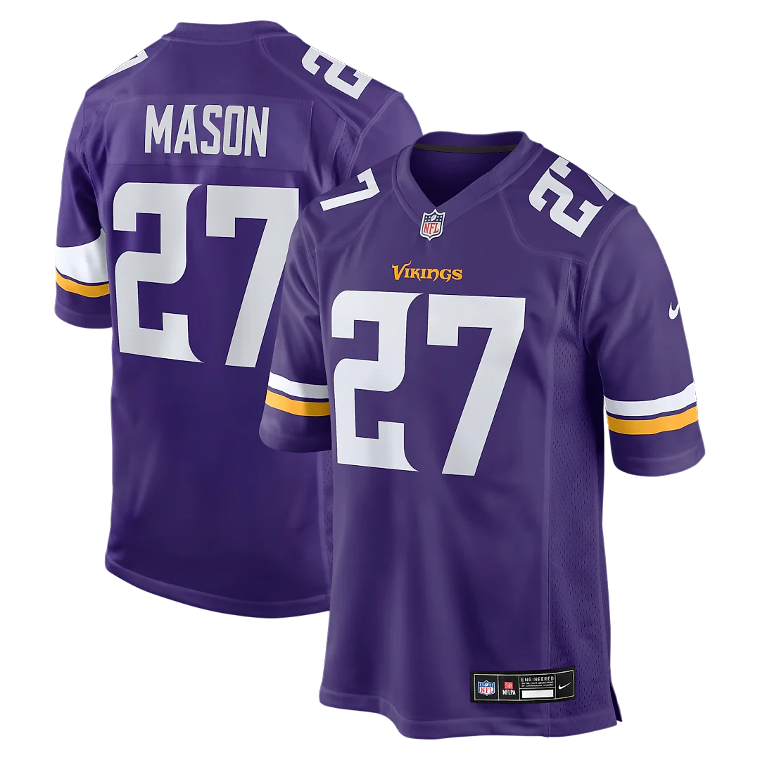 Zennovawear Jordan Mason Minnesota Vikings Team Game Jersey - Purple