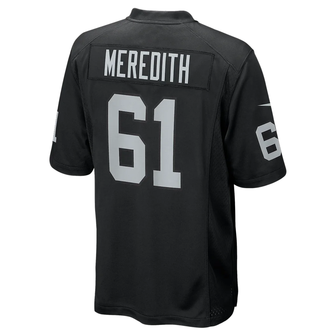 Zennovawear Jordan Meredith Las Vegas Raiders Game Player Jersey - Black