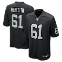 Zennovawear Jordan Meredith Las Vegas Raiders Game Player Jersey - Black