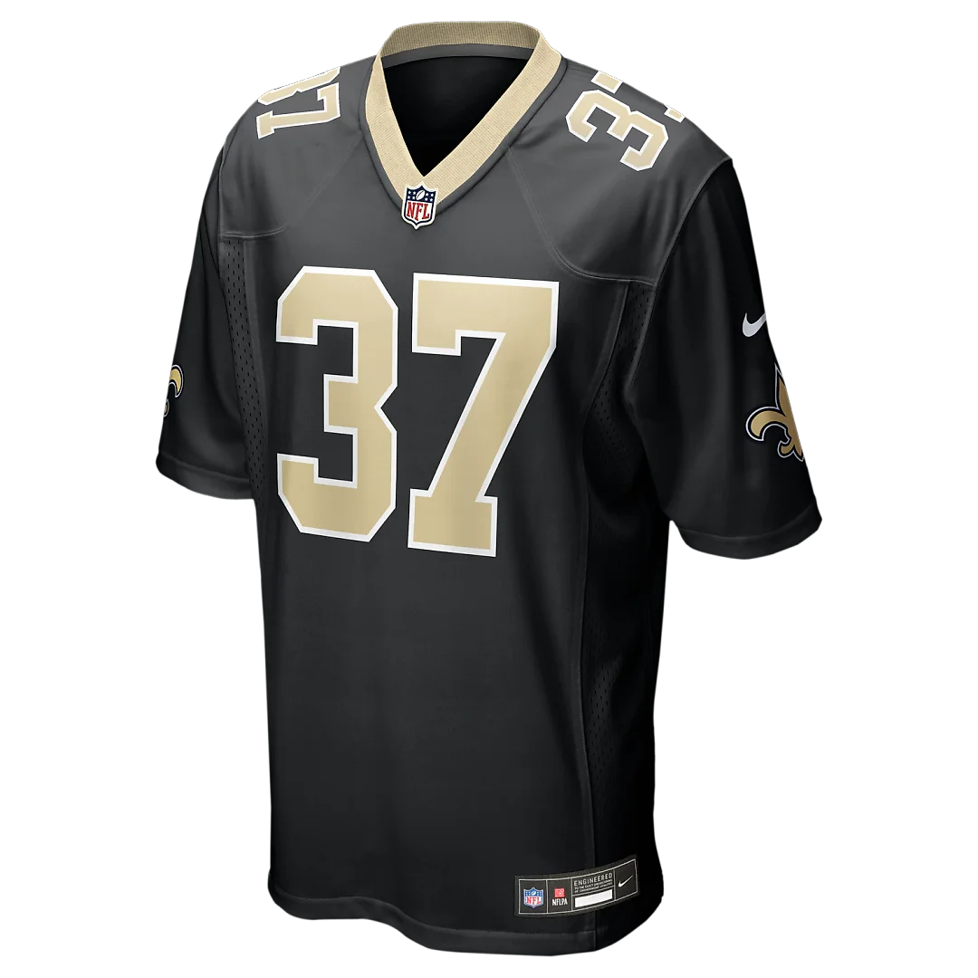 Zennovawear Jordan Mims New Orleans Saints Team Game Jersey - Black