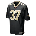 Zennovawear Jordan Mims New Orleans Saints Team Game Jersey - Black