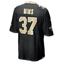 Zennovawear Jordan Mims New Orleans Saints Team Game Jersey - Black