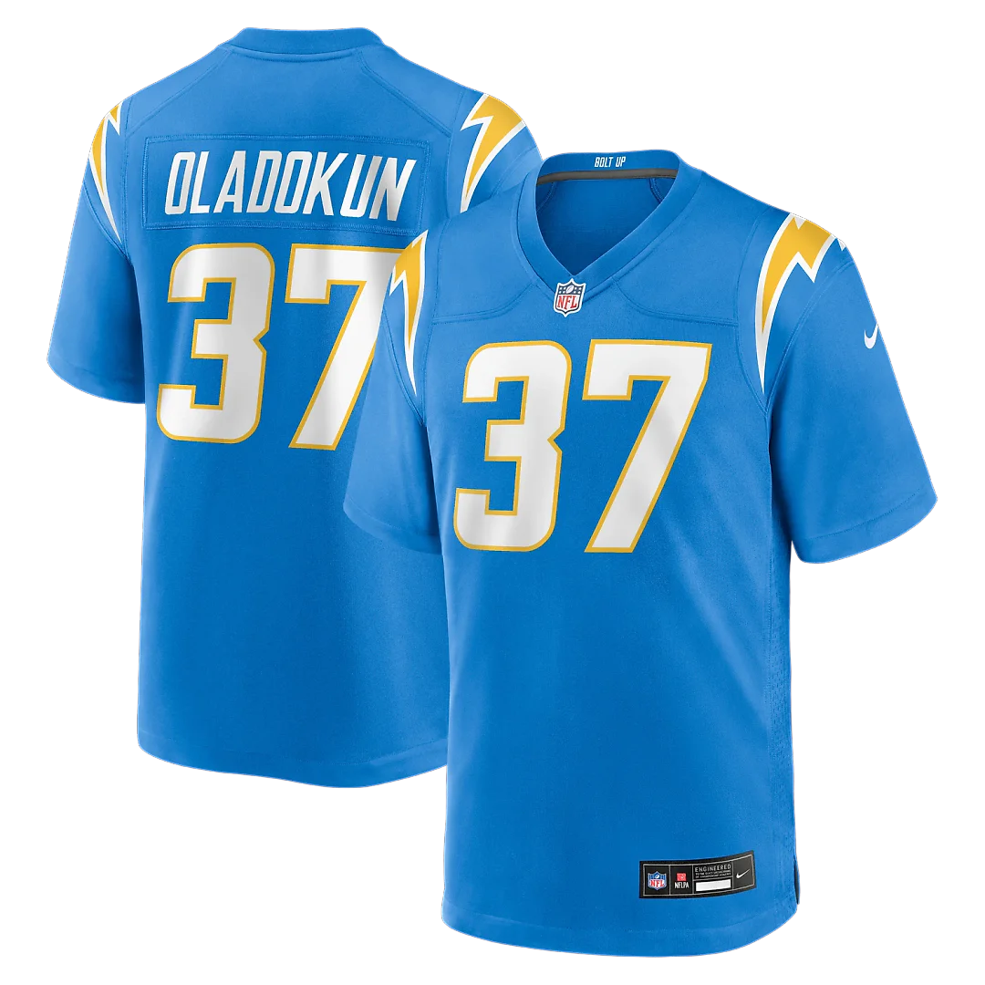 Zennovawear Jordan Oladokun Los Angeles Chargers Team Game Jersey - Powder Blue