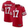 Zennovawear Jordan Watkins San Francisco 49ers Team Game Jersey - Scarlet