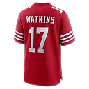 Zennovawear Jordan Watkins San Francisco 49ers Team Game Jersey - Scarlet