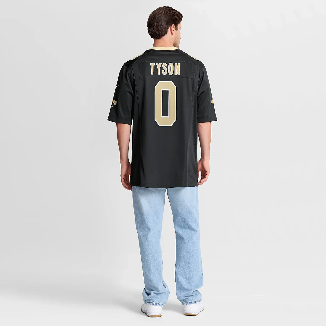 Zennovawear Jordyn Tyson New Orleans Saints 2026 NFL Draft First Round Pick No. 8 Team Game Jersey - Black
