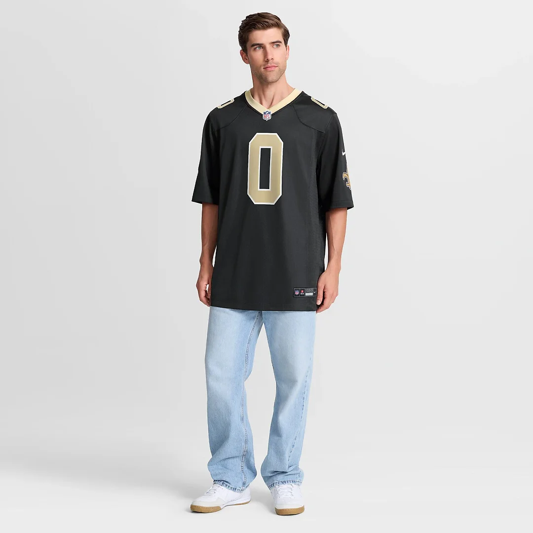 Zennovawear Jordyn Tyson New Orleans Saints 2026 NFL Draft First Round Pick No. 8 Team Game Jersey - Black