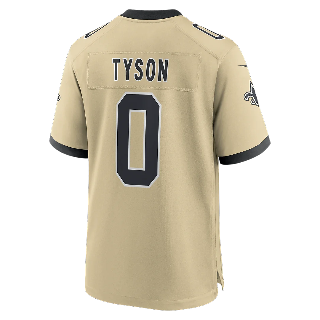 Zennovawear Jordyn Tyson New Orleans Saints 2026 NFL Draft First Round Pick No. 8 Alternate Game Jersey - Gold