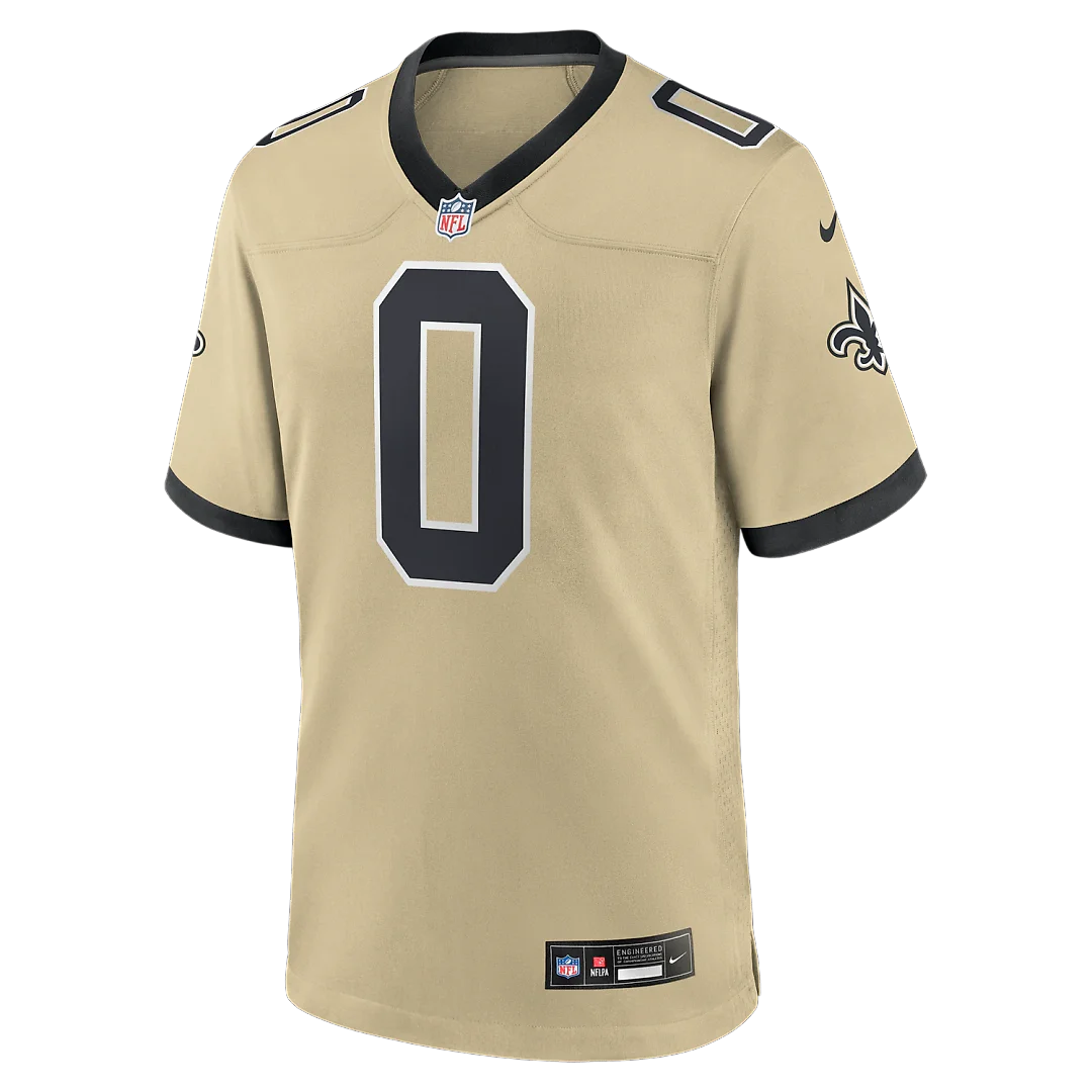 Zennovawear Jordyn Tyson New Orleans Saints 2026 NFL Draft First Round Pick No. 8 Alternate Game Jersey - Gold