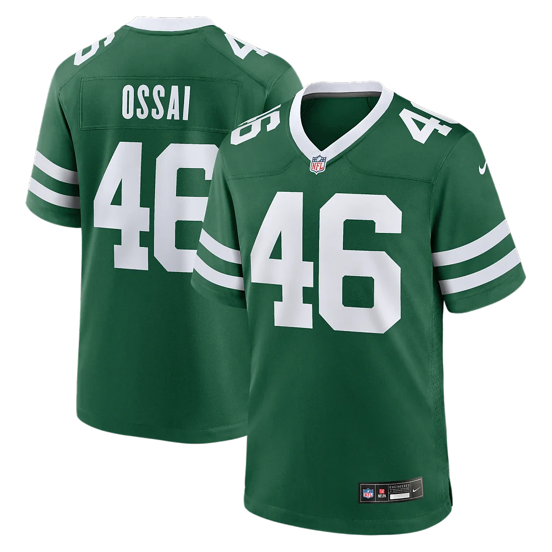 Zennovawear Joseph Ossai New York Jets Team Game Jersey - Legacy Green