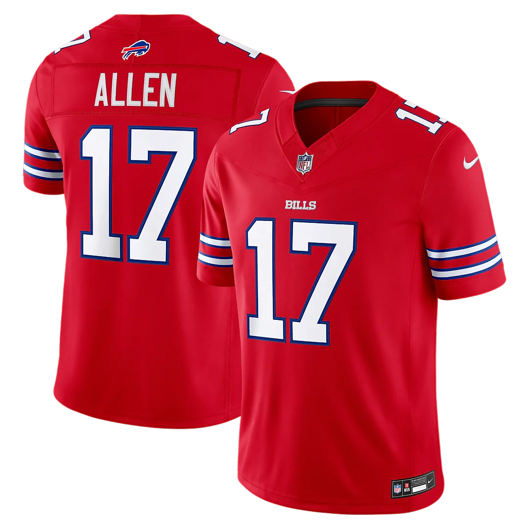 Zennovawear Josh Allen Buffalo Bills Alternate Vapor FUSE. Stitched Limited Jersey - Red