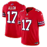 Zennovawear Josh Allen Buffalo Bills Alternate Vapor FUSE. Stitched Limited Jersey - Red
