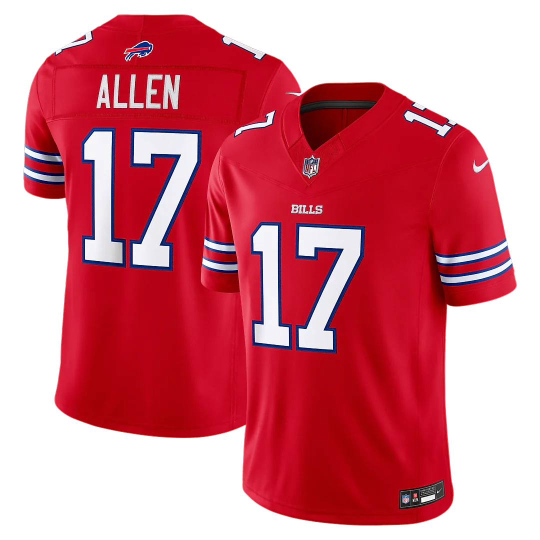 Zennovawear Josh Allen Buffalo Bills Alternate Vapor FUSE. Stitched Limited Jersey - Red