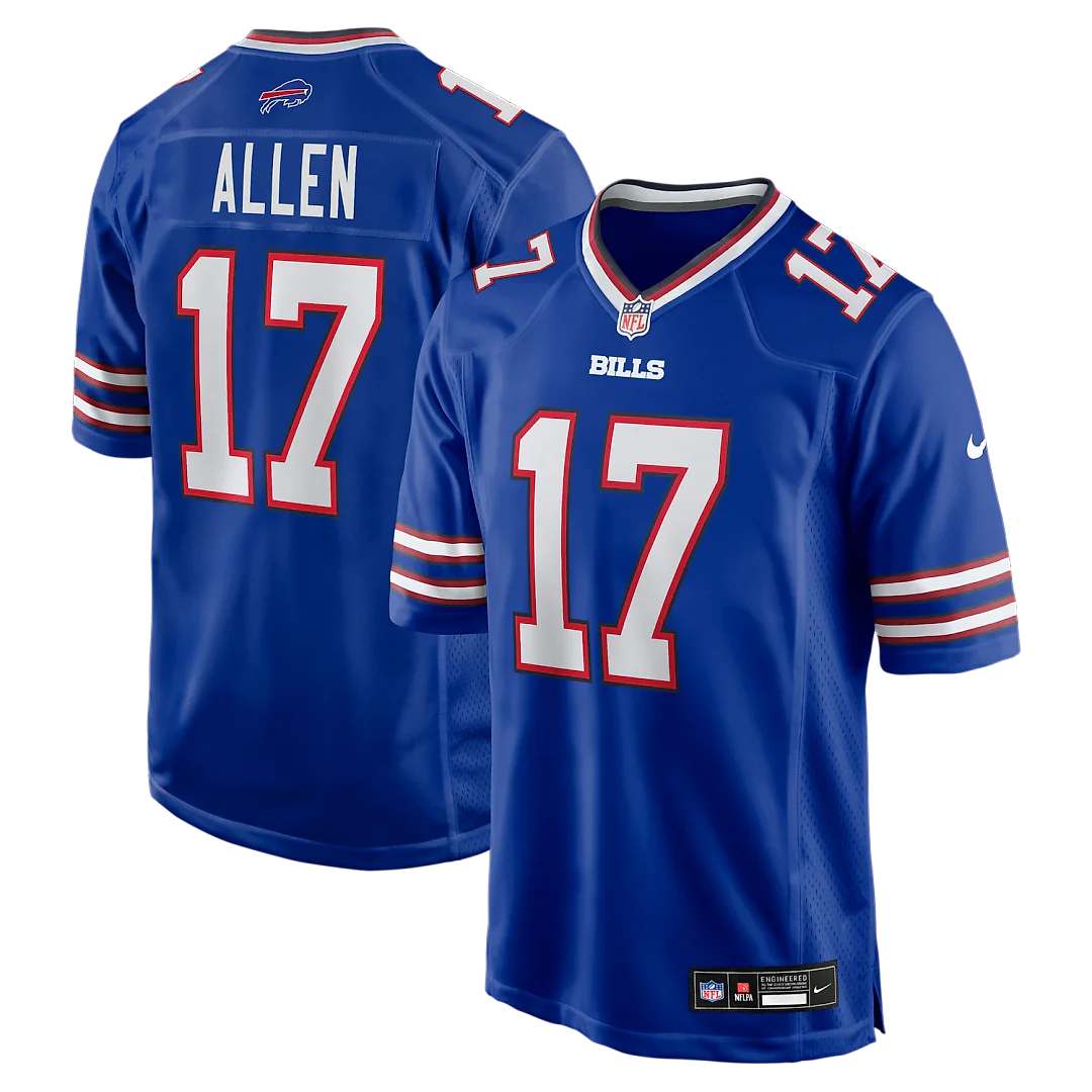 Zennovawear Josh Allen Buffalo Bills Team Game Player Jersey - Royal