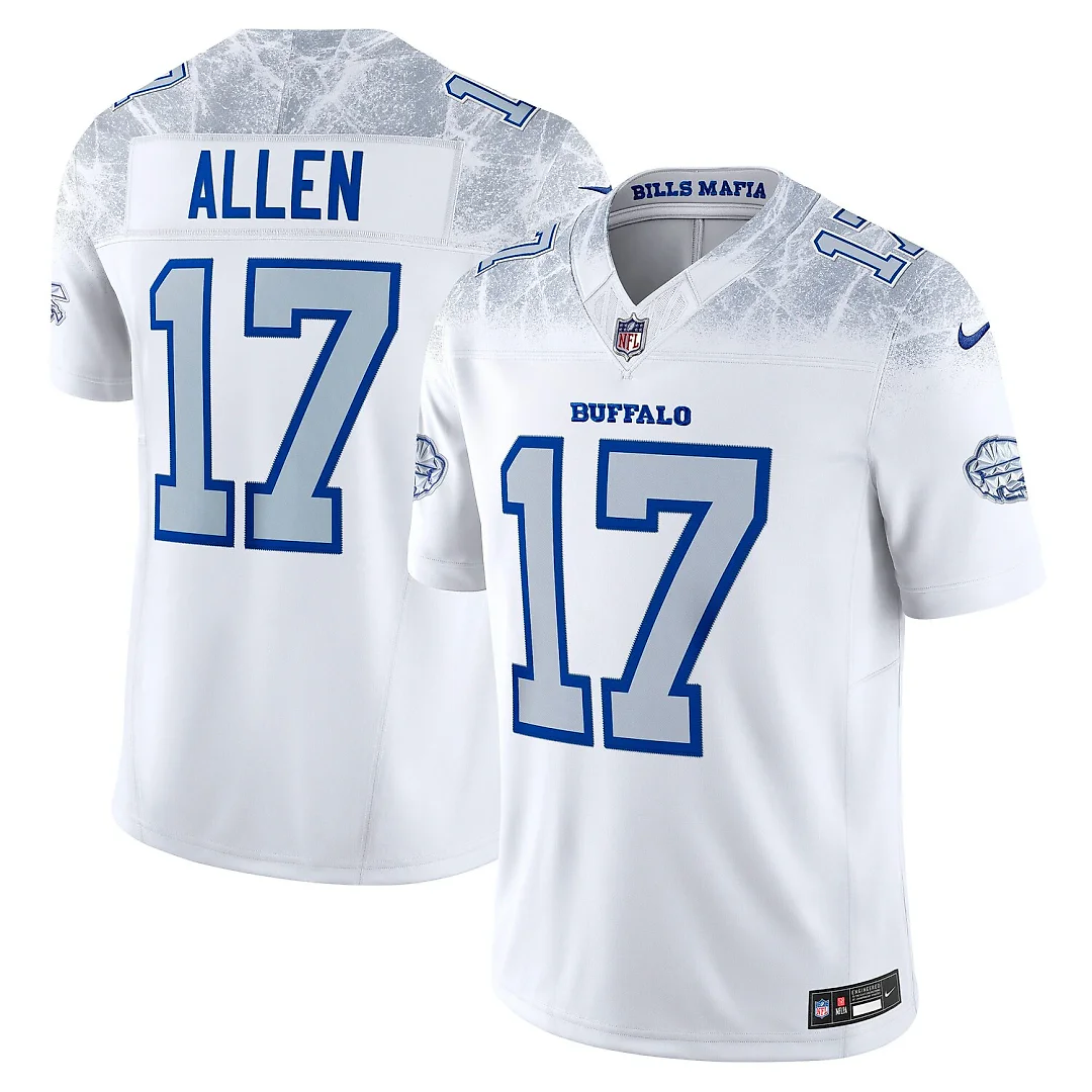 Zennovawear Josh Allen Buffalo Bills 2025 Rivalries Collection Stitched Limited Jersey - White