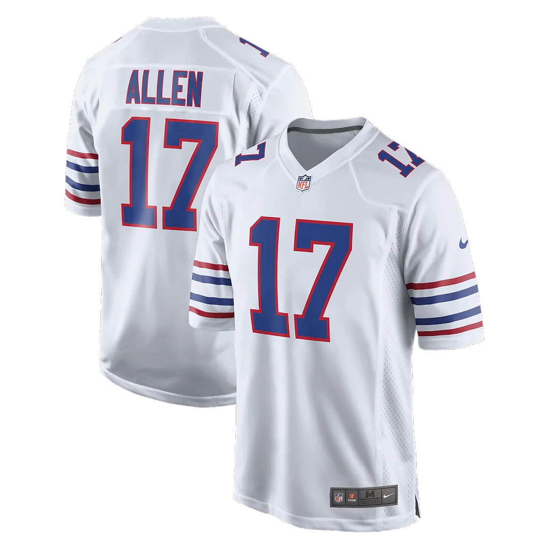Zennovawear Josh Allen Buffalo Bills Alternate Game Player Jersey - White