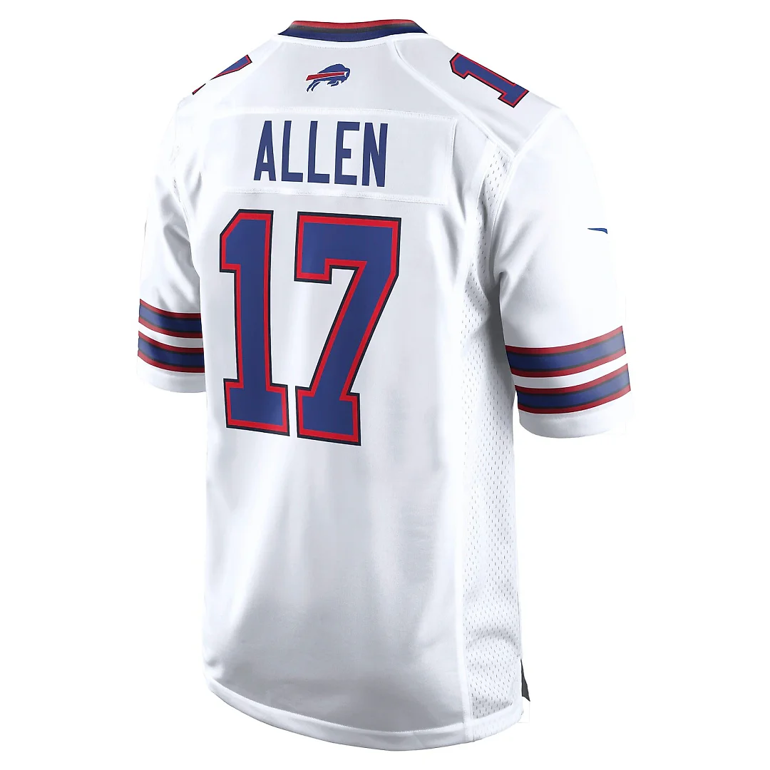 Zennovawear Josh Allen Buffalo Bills White Game Player Jersey - White
