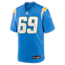 Zennovawear Josh Fuga Los Angeles Chargers Team Game Jersey - Powder Blue