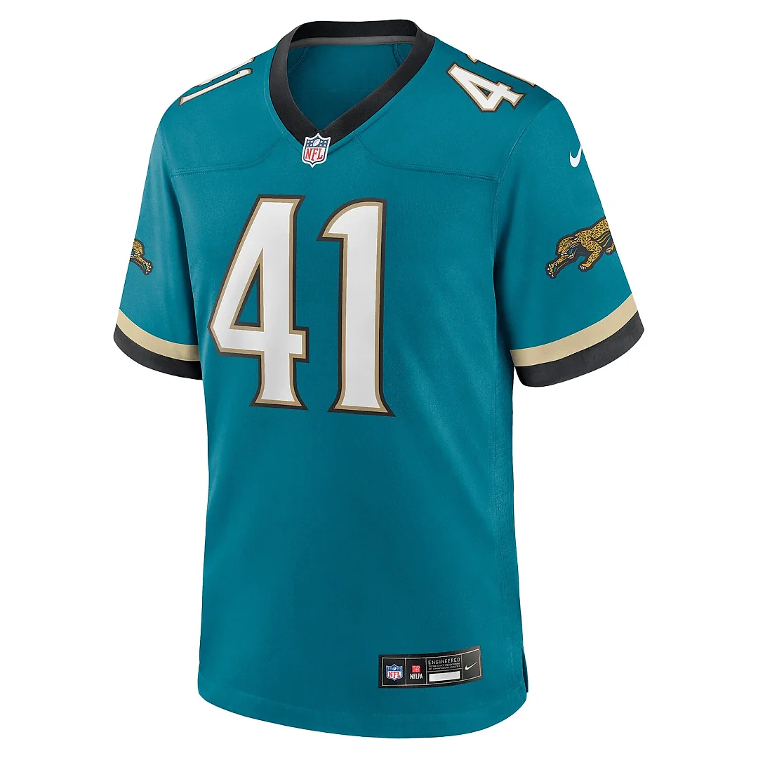 Zennovawear Josh Hines-Allen Jacksonville Jaguars Prowler Throwback Player Game Jersey - Teal