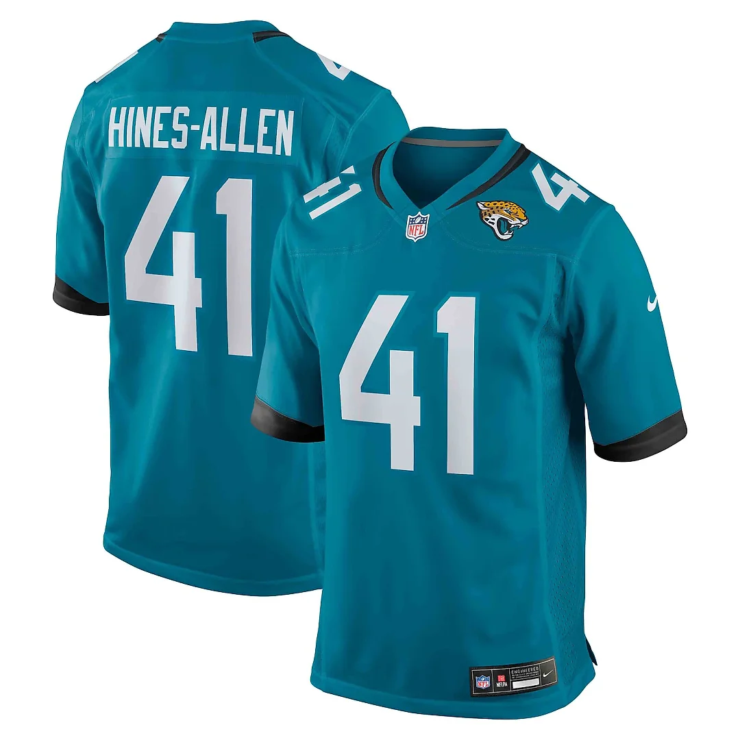 Zennovawear Josh Hines-Allen Jacksonville Jaguars Player Game Jersey - Teal