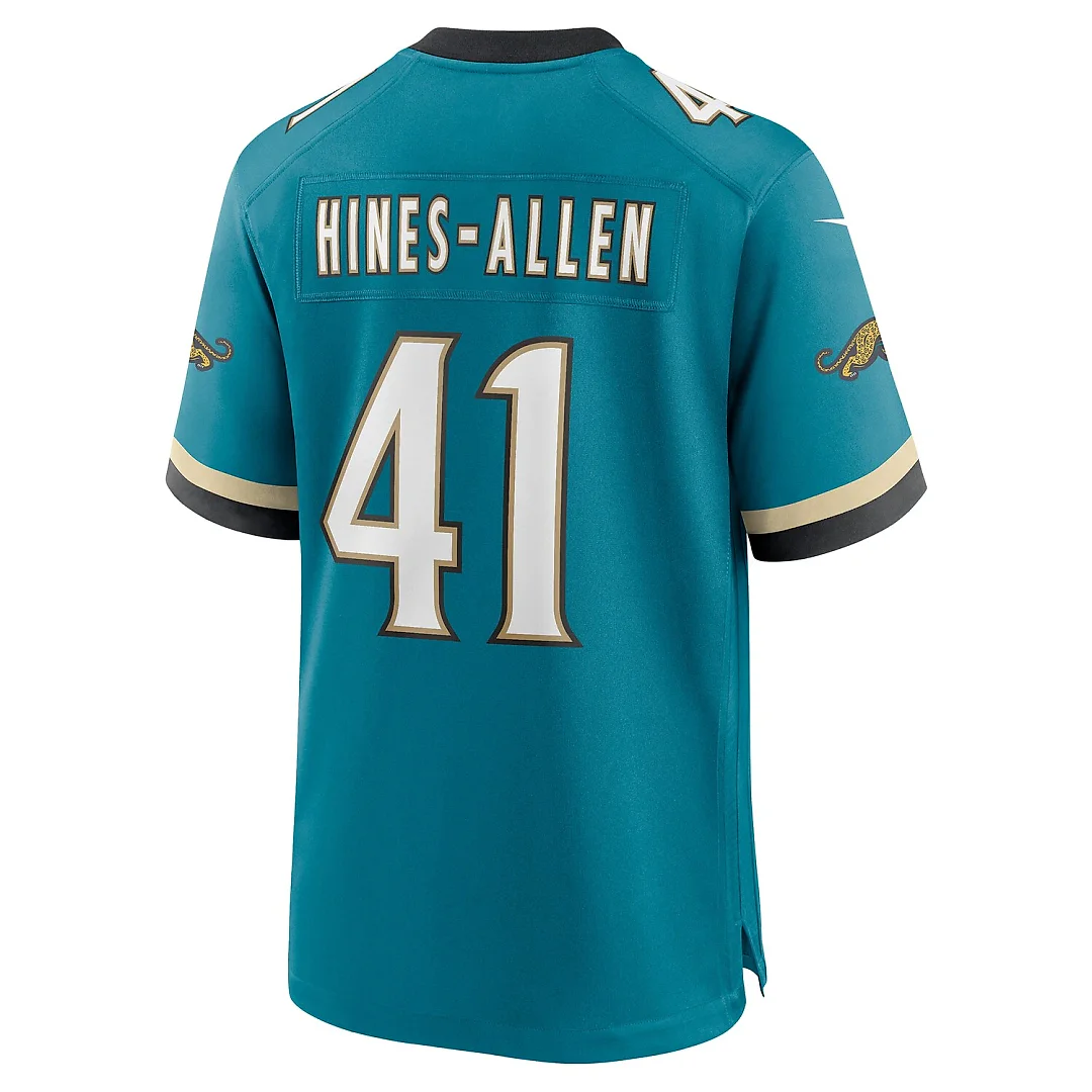 Zennovawear Josh Hines-Allen Jacksonville Jaguars Prowler Throwback Player Game Jersey - Teal