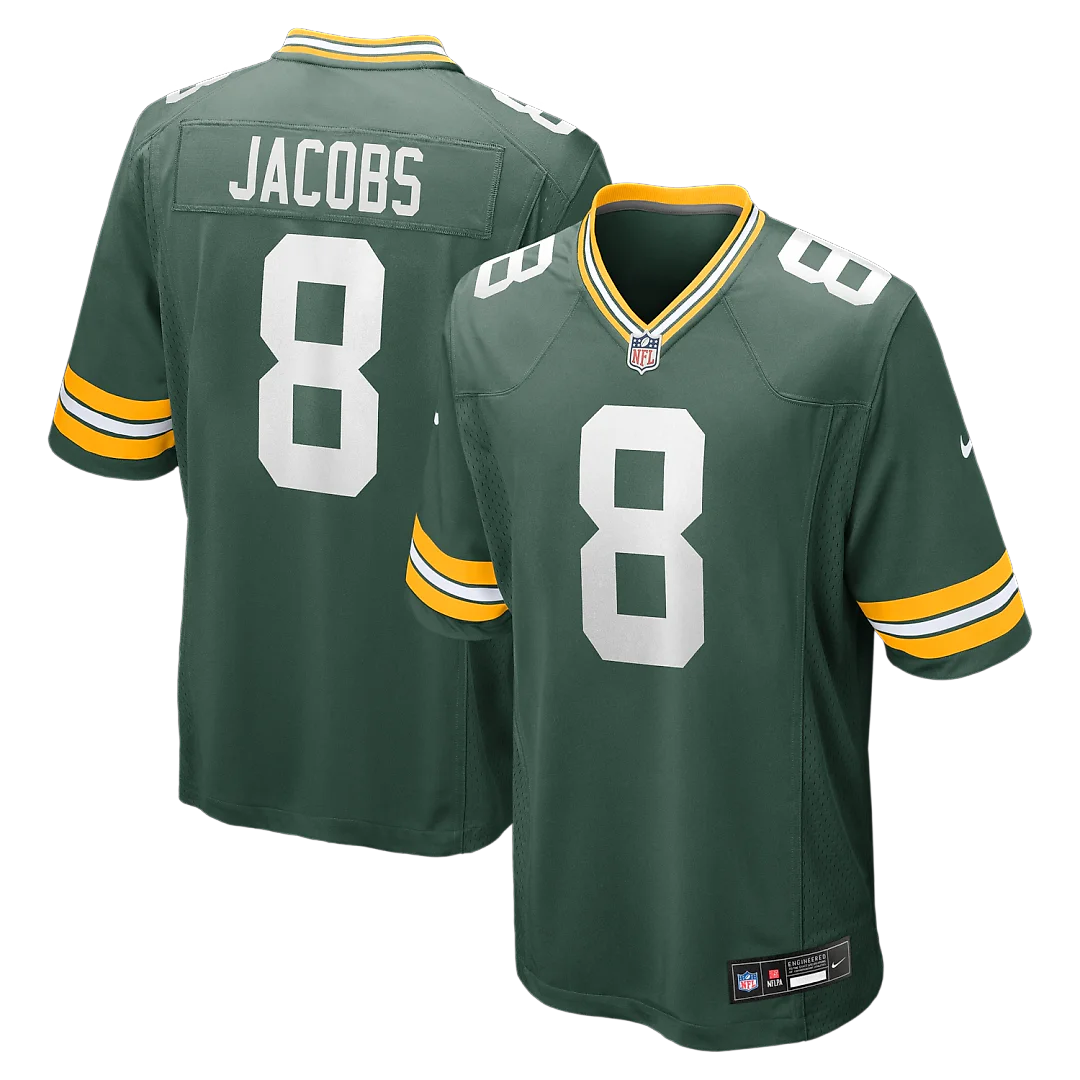Zennovawear Josh Jacobs Green Bay Packers Team Game Jersey - Green