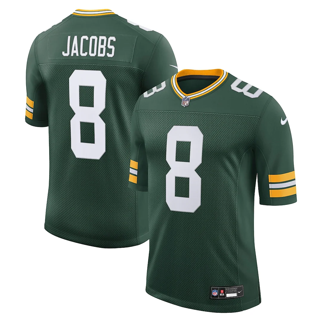 Zennovawear Josh Jacobs Green Bay Packers Vapor Untouchable Stitched Limited Jersey - Green