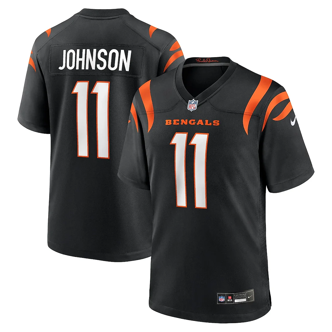 Zennovawear Josh Johnson Cincinnati Bengals Team Game Jersey - Black