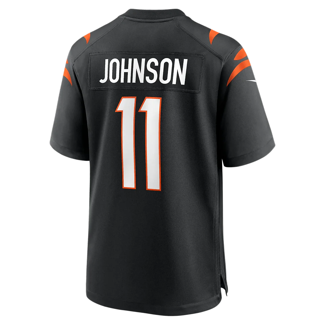 Zennovawear Josh Johnson Cincinnati Bengals Team Game Jersey - Black