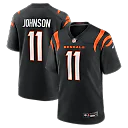 Zennovawear Josh Johnson Cincinnati Bengals Team Game Jersey - Black
