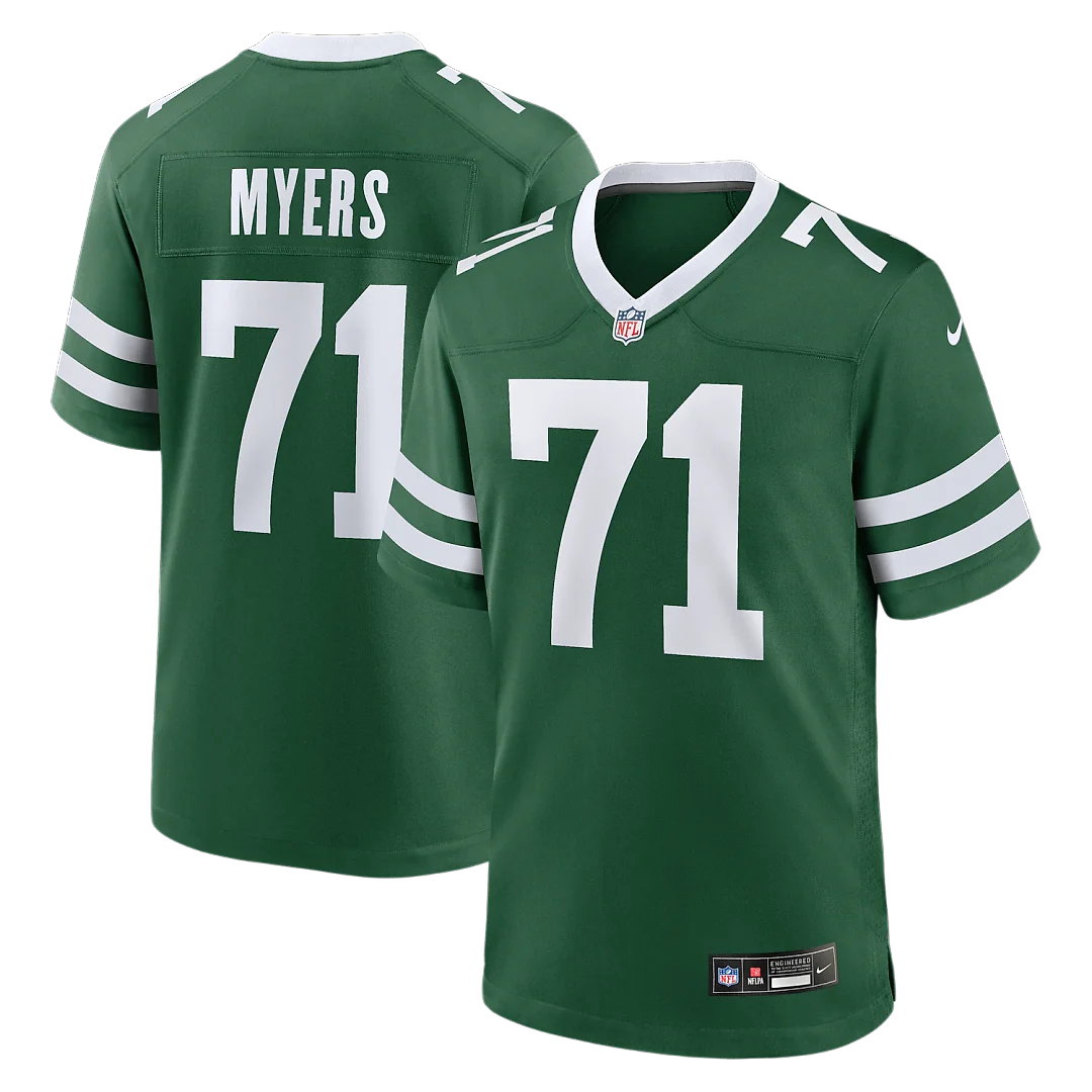 Zennovawear Josh Myers New York Jets Team Game Jersey - Legacy Green