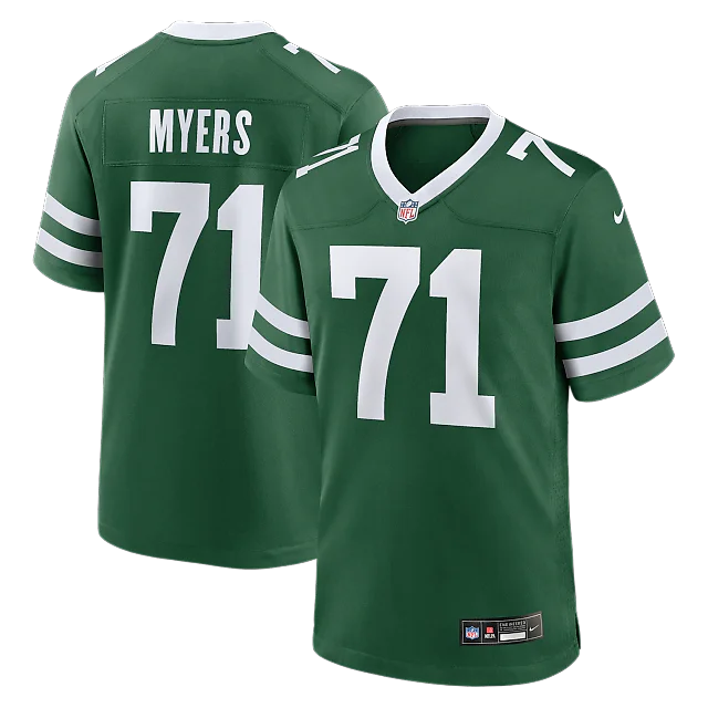 Zennovawear Josh Myers New York Jets Team Game Jersey - Legacy Green