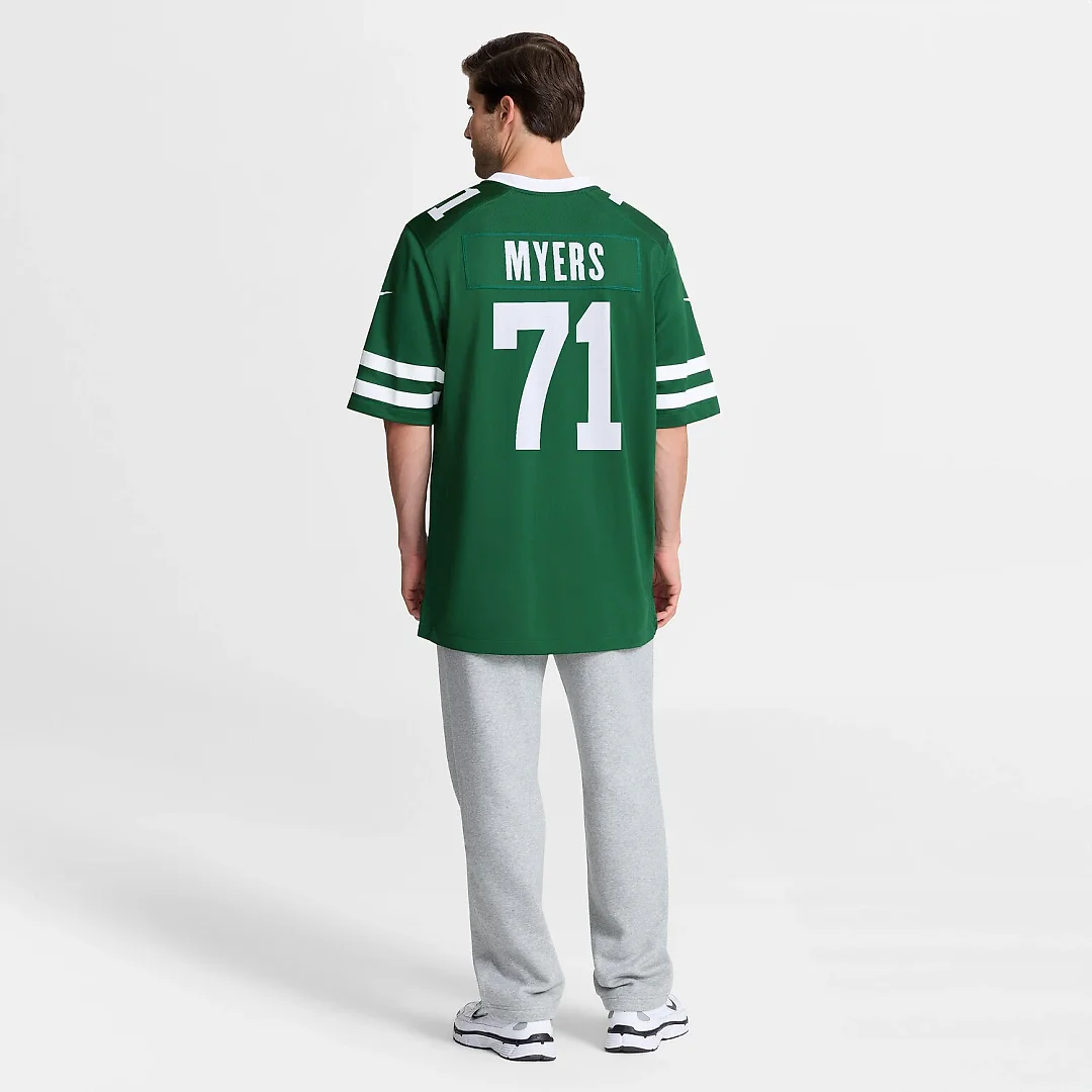 Zennovawear Josh Myers New York Jets Team Game Jersey - Legacy Green